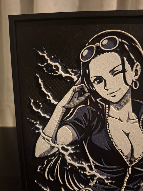 Framed 3D HueForge Print - One Piece Anime Art | 23×15cm + Stand