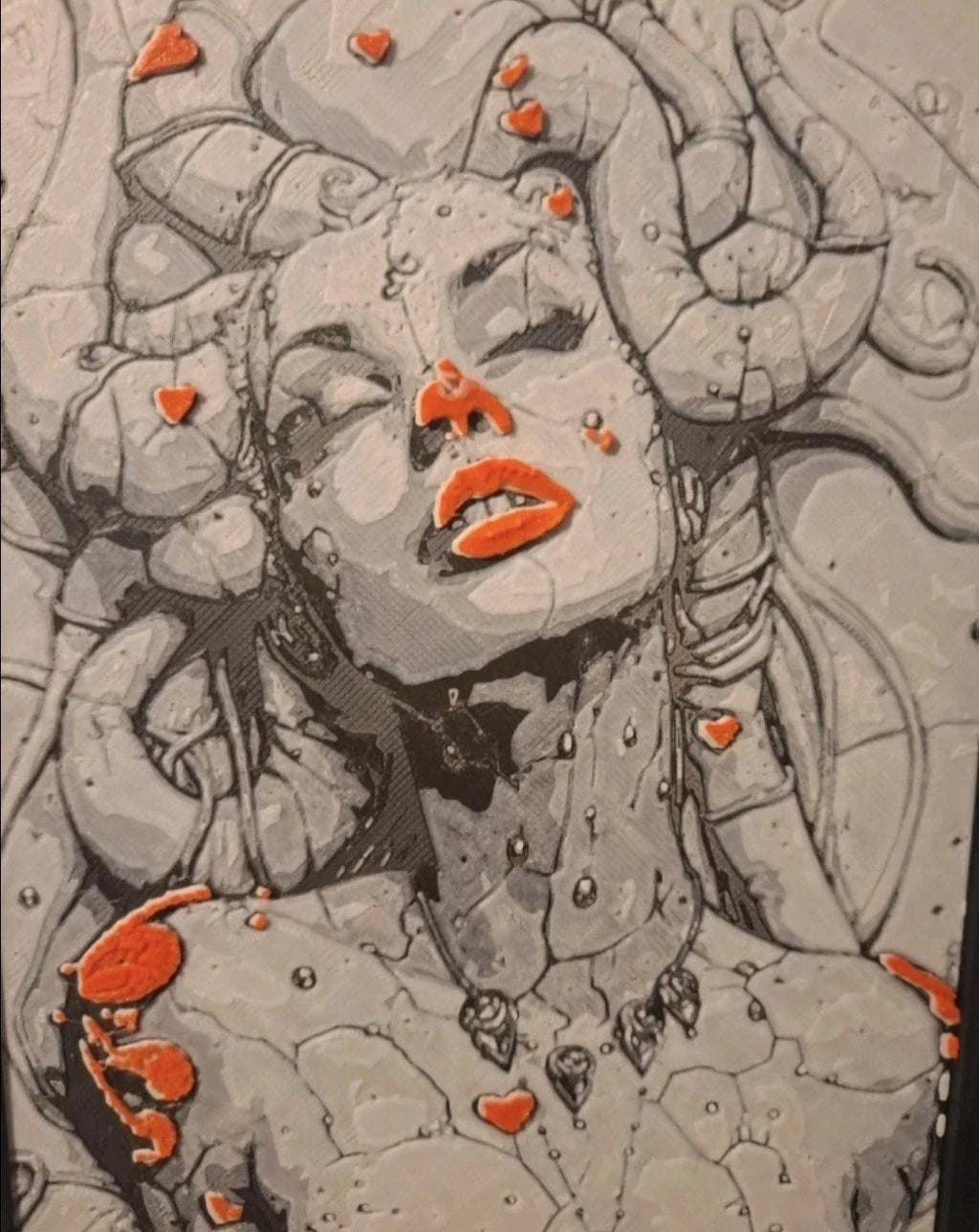 Framed Medusa Mythology 3D HueForge Art Print | 9" × 5" | Free Display Stand | Brand New