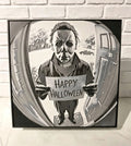 Framed Michael Myers Halloween 3D HueForge Print | 20×20cm / 8" | Free Stand | Brand New