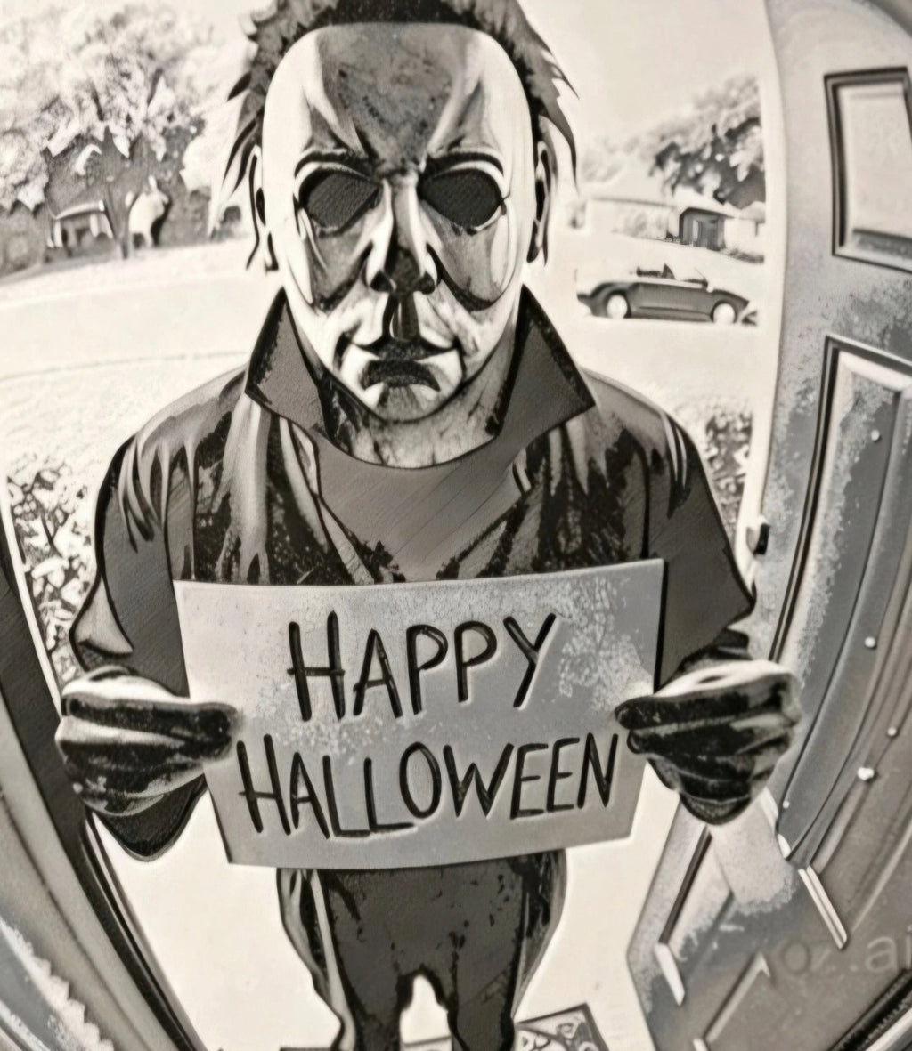 Framed Michael Myers Halloween 3D HueForge Print | 20×20cm / 8" | Free Stand | Brand New