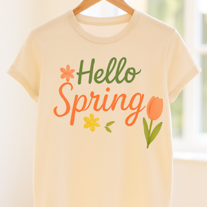 Hello Spring Digital Download | Colorful Spring Flower Print | PNG,JPEG | 300dpi