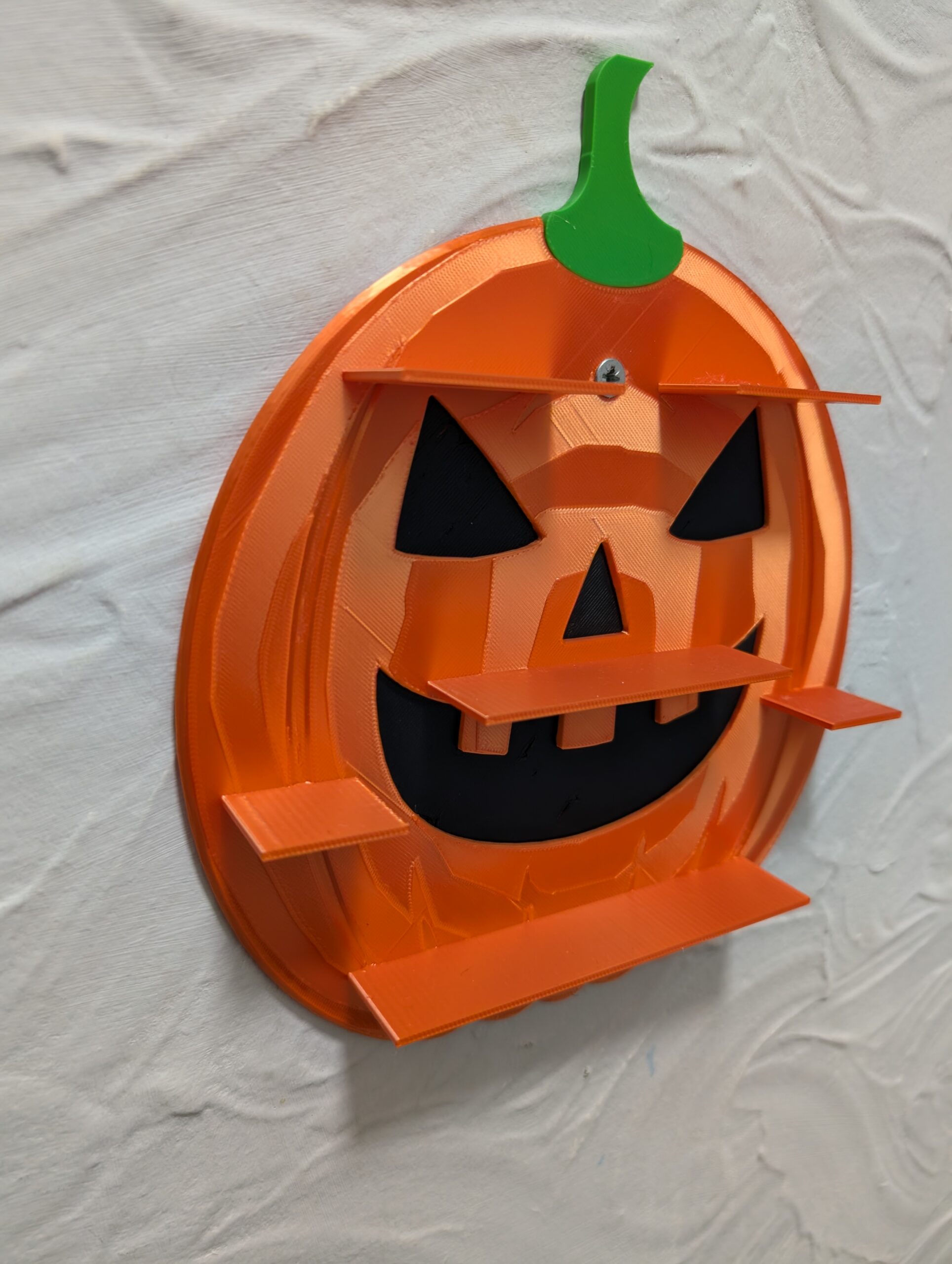 3D Printed Jack-O'-Lantern Pumpkin Display Shelf for Mini Figures - Image 2