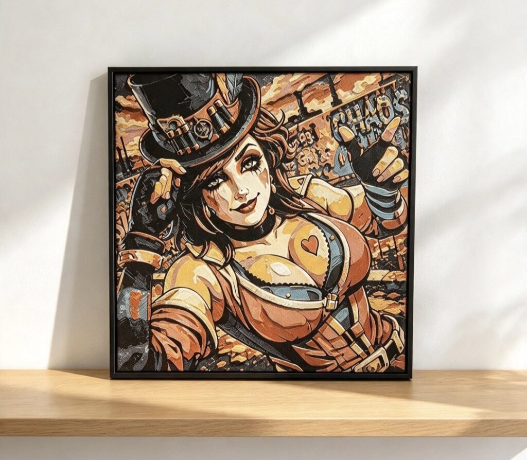 Mad Moxxi Borderlands HueForge 3D Framed Art Print | 20cm × 20cm | Brand New + Display Stand