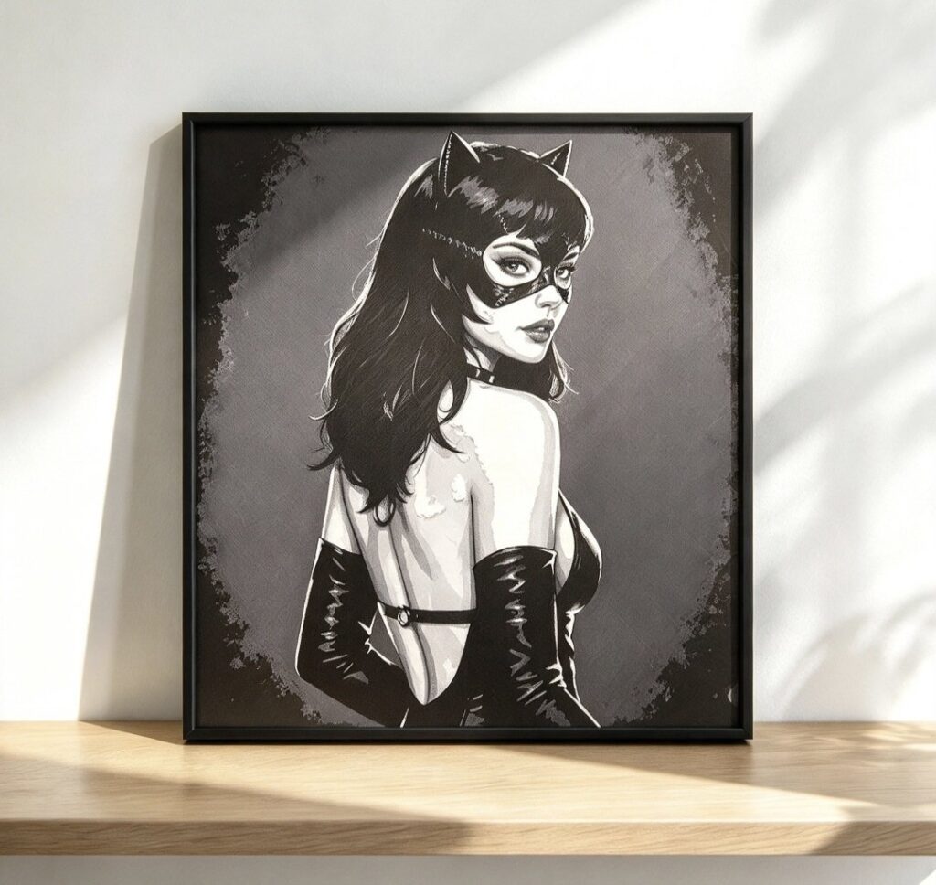 Catwoman — Batman DC Comics HueForge 3D Framed Art Print — 20cm × 20cm — Brand New